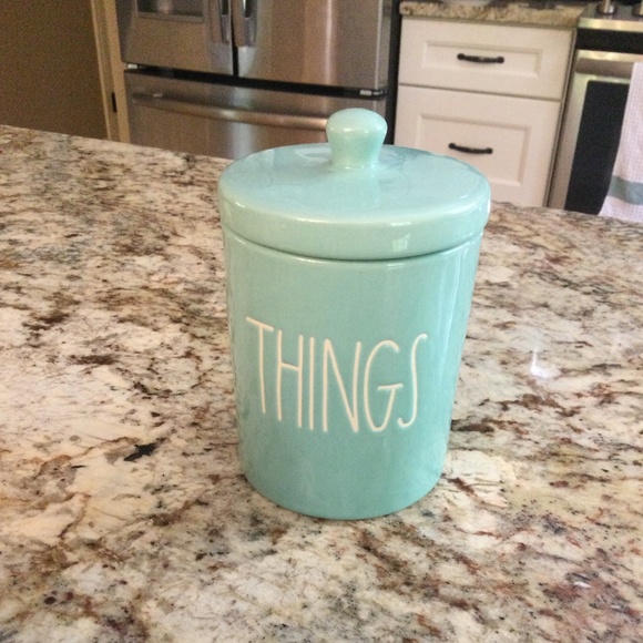 Rae Dunn Other - RAE DUNN  Ceramic Torquoise  Container w/ lid.